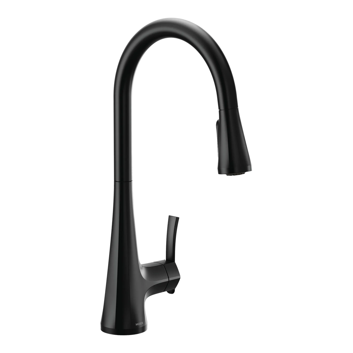 Moen Sinema Single-Handle High-Arc Pulldown Kitchen Faucet S7235 in Matte Black (S7235BL) - view 2