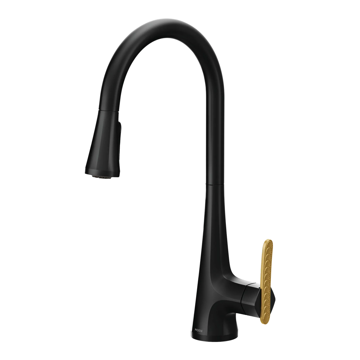 Moen Sinema Single-Handle High-Arc Pulldown Kitchen Faucet S7235 in Matte Black (S7235BL) - view 3