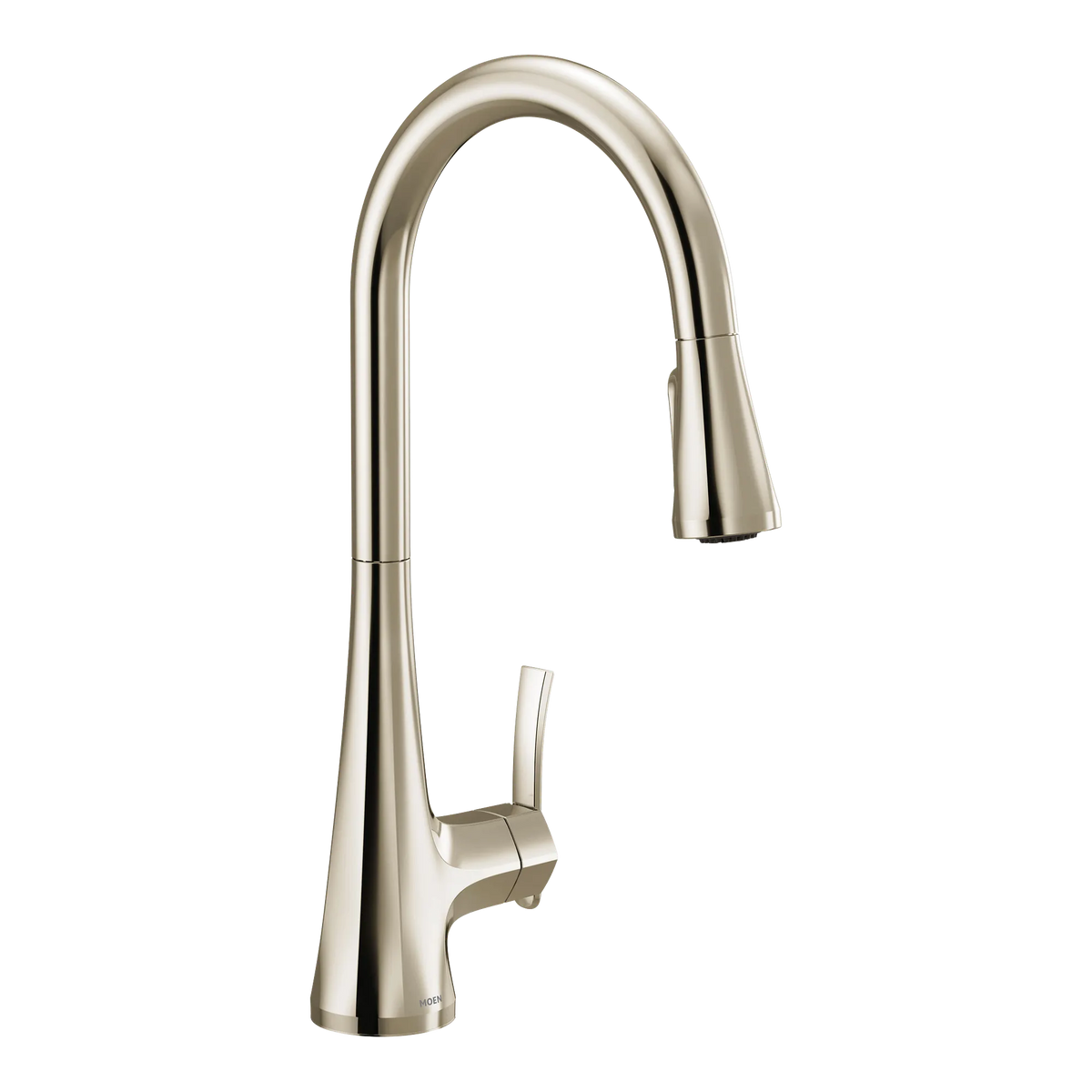 Moen Sinema Single-Handle High-Arc Pulldown Kitchen Faucet S7235 in Polished Nickel (S7235NL) - view 2