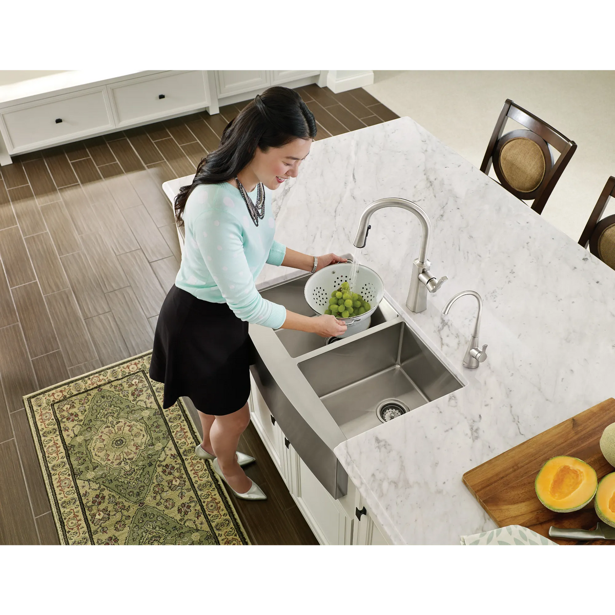 Moen Sip Transitional Single-Handle High-Arc Beverage Faucet S5520 in Spot Resist Stainless (S5520SRS) - view 4