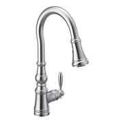 Moen Weymouth Single-Handle High-Arc Pulldown Kitchen Faucet S73004 in Chrome (S73004)