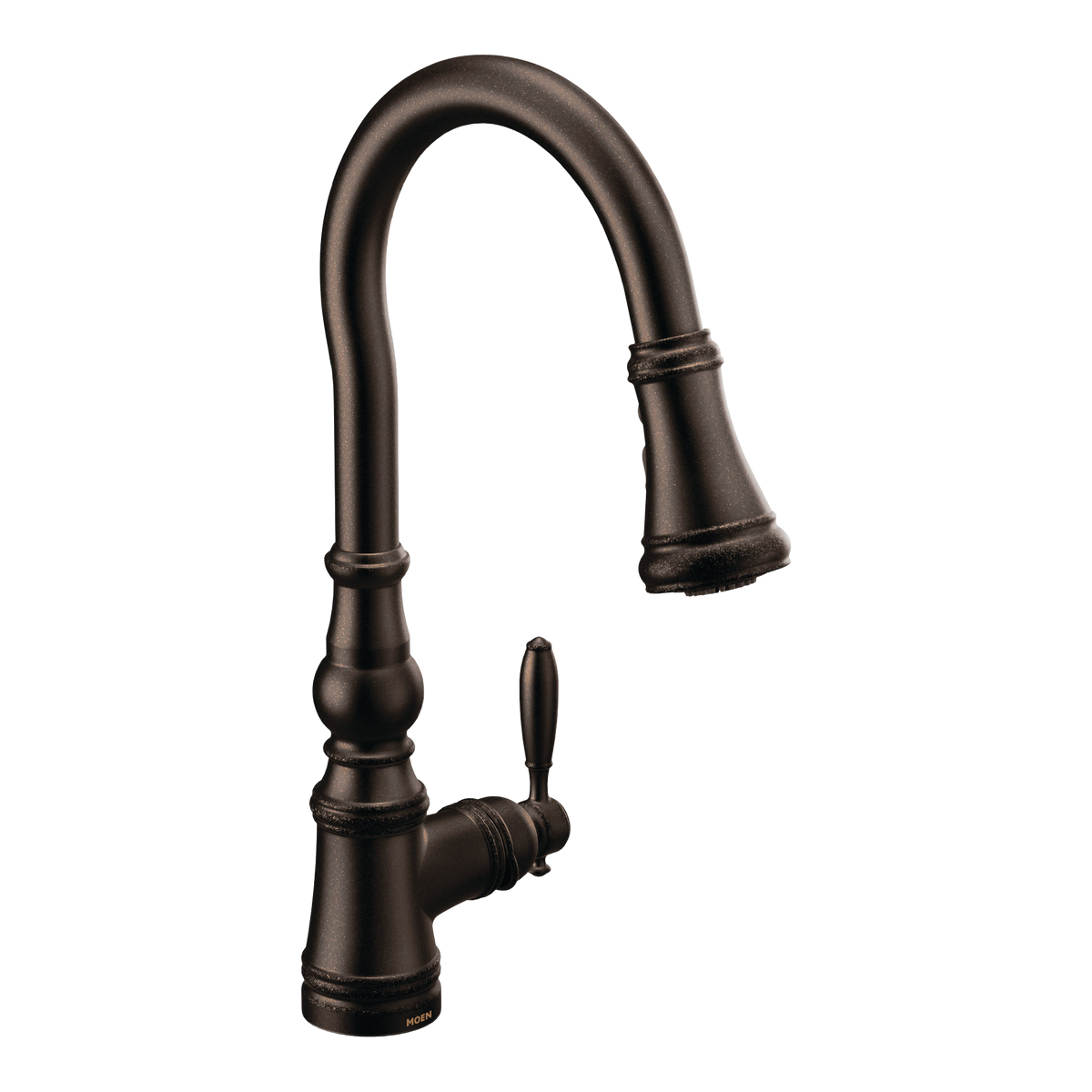 Moen Weymouth Single-Handle High-Arc Pulldown Kitchen Faucet S73004 in Oil Rubbed Bronze (S73004ORB)