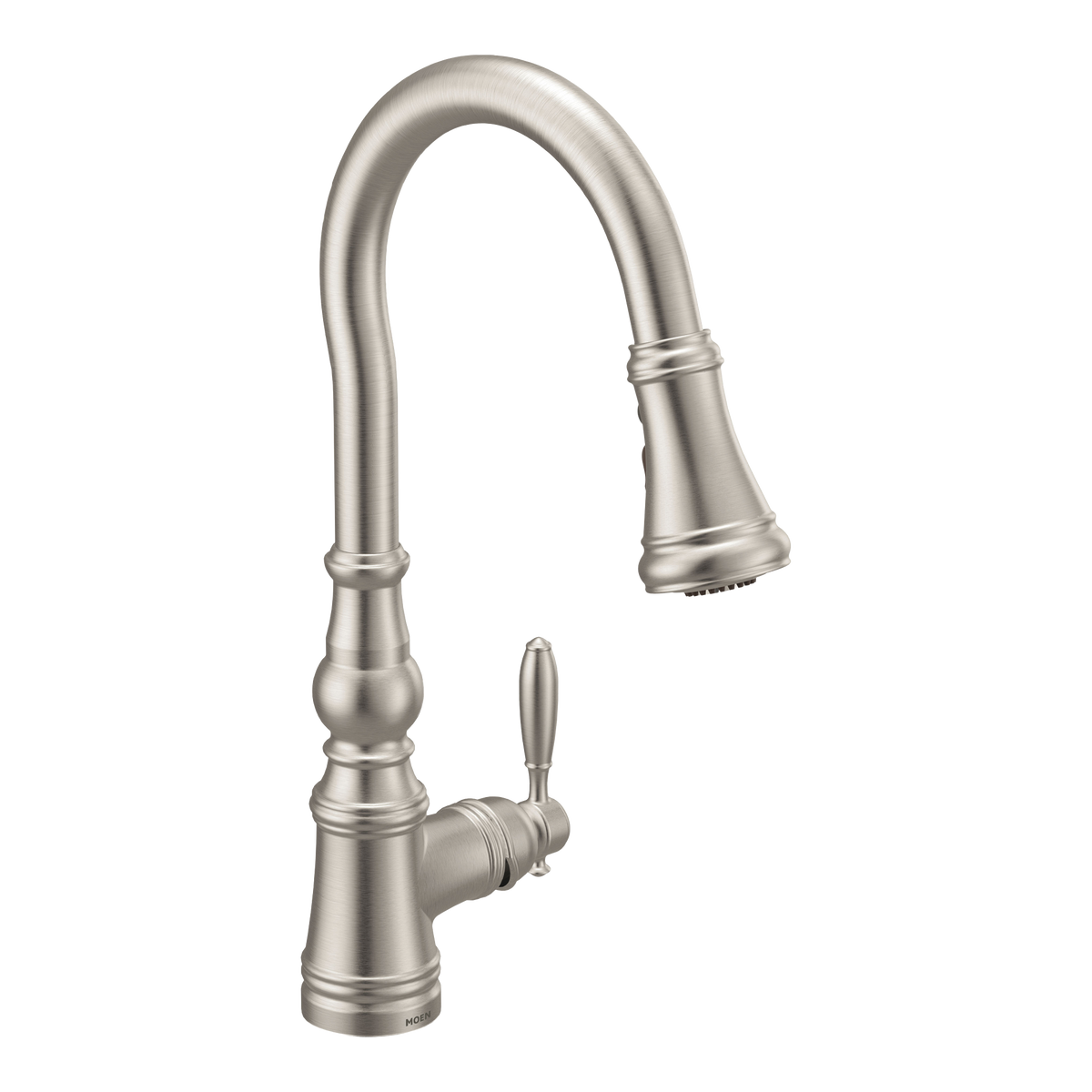 Moen Weymouth Single-Handle High-Arc Pulldown Kitchen Faucet S73004 in Spot Resist Stainless (S73004SRS)