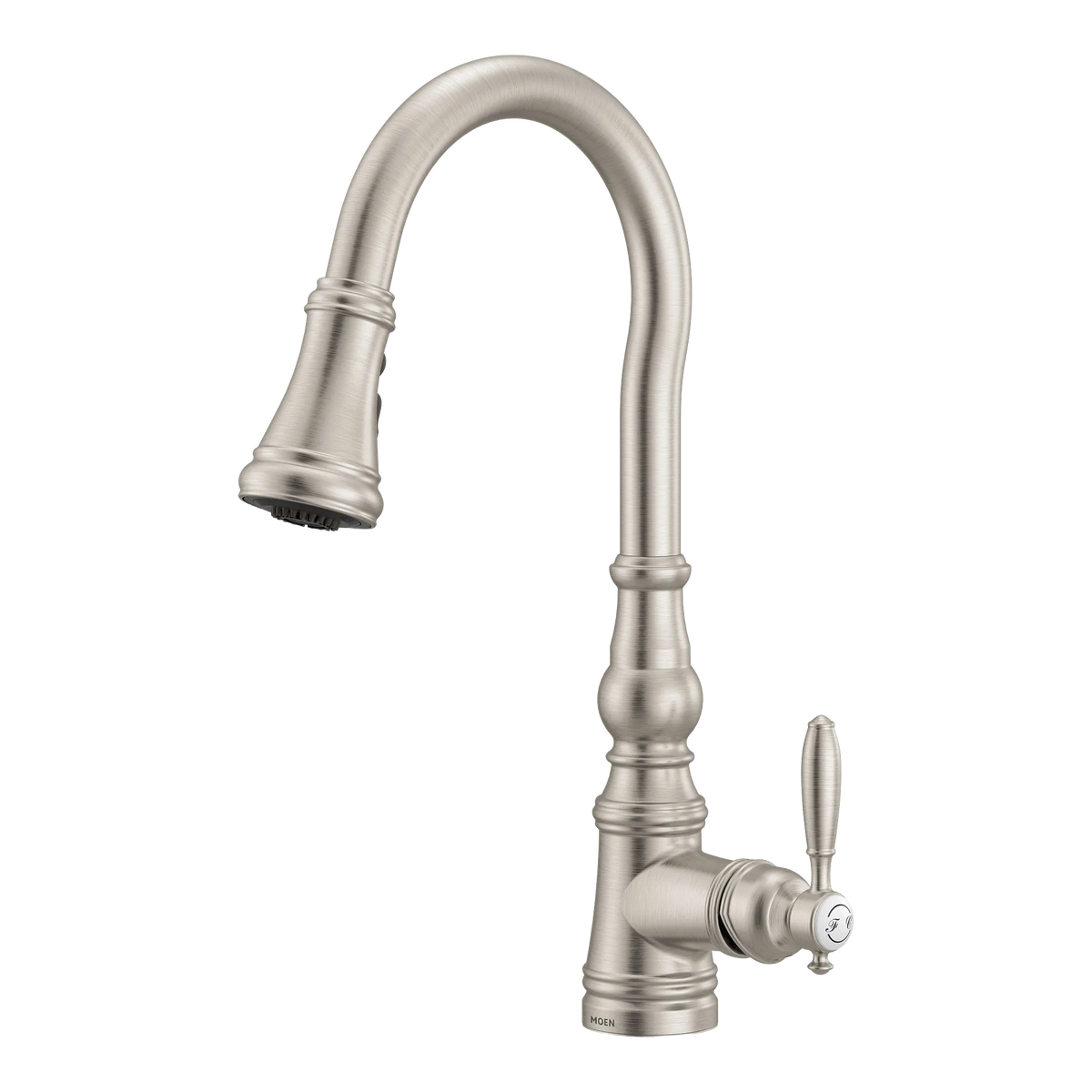 Moen Weymouth Single-Handle High-Arc Pulldown Kitchen Faucet S73004 in Spot Resist Stainless (S73004SRS) - view 3