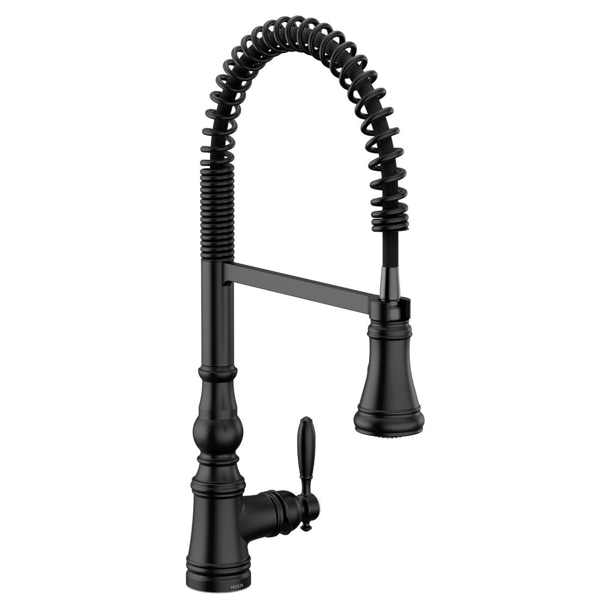 Moen Weymouth Single-Handle High-Arc Pulldown Kitchen Faucet S73104 in Matte Black (S73104BL)