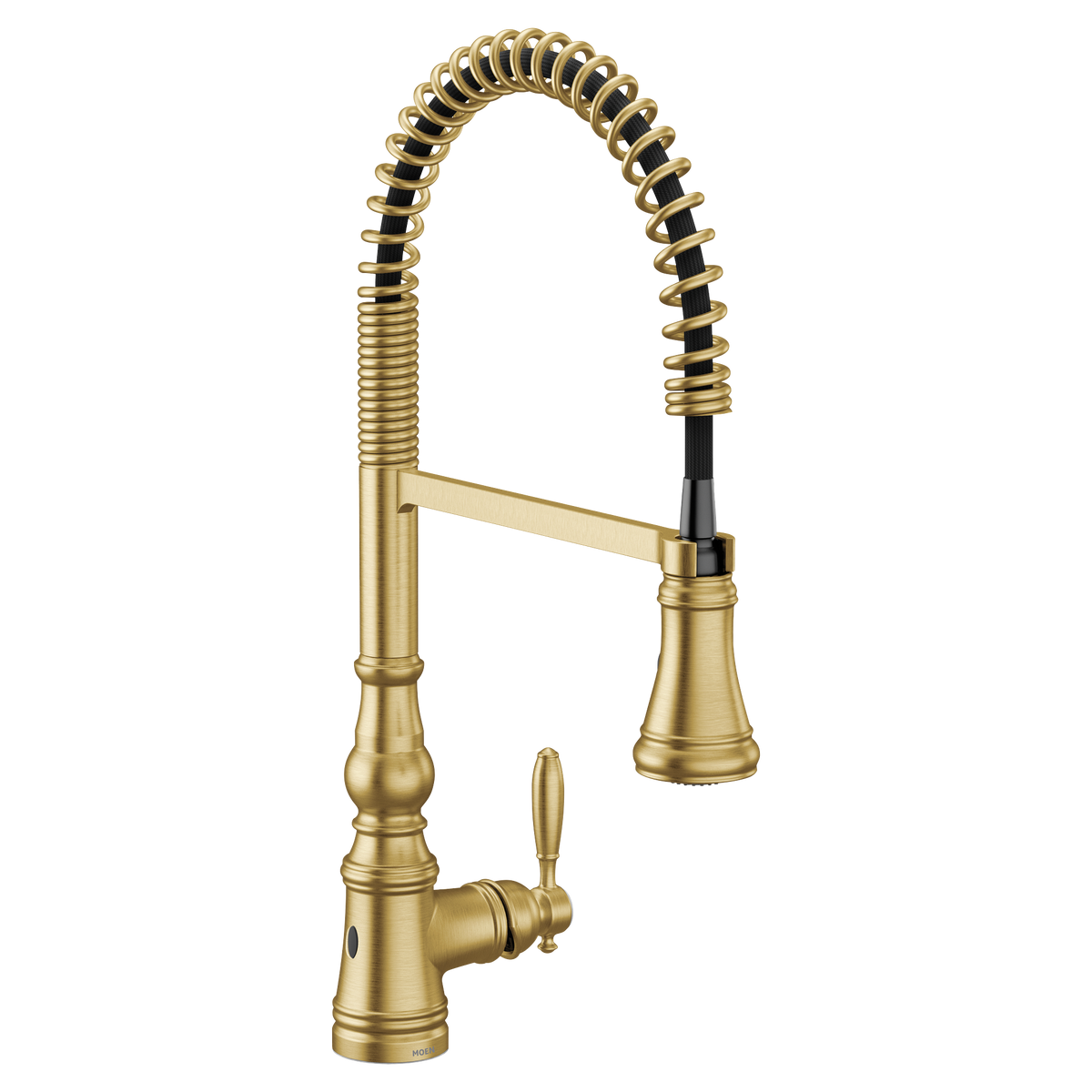 Moen Weymouth MotionSense Wave Single-Handle High-Arc Single-Sensor Pulldown Kitchen Faucet S73104EW in Brushed Gold (S73104EWBG)