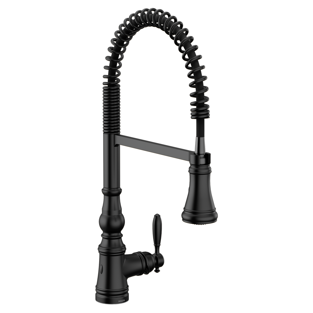 Moen Weymouth MotionSense Wave Single-Handle High-Arc Single-Sensor Pulldown Kitchen Faucet S73104EW in Matte Black (S73104EWBL)