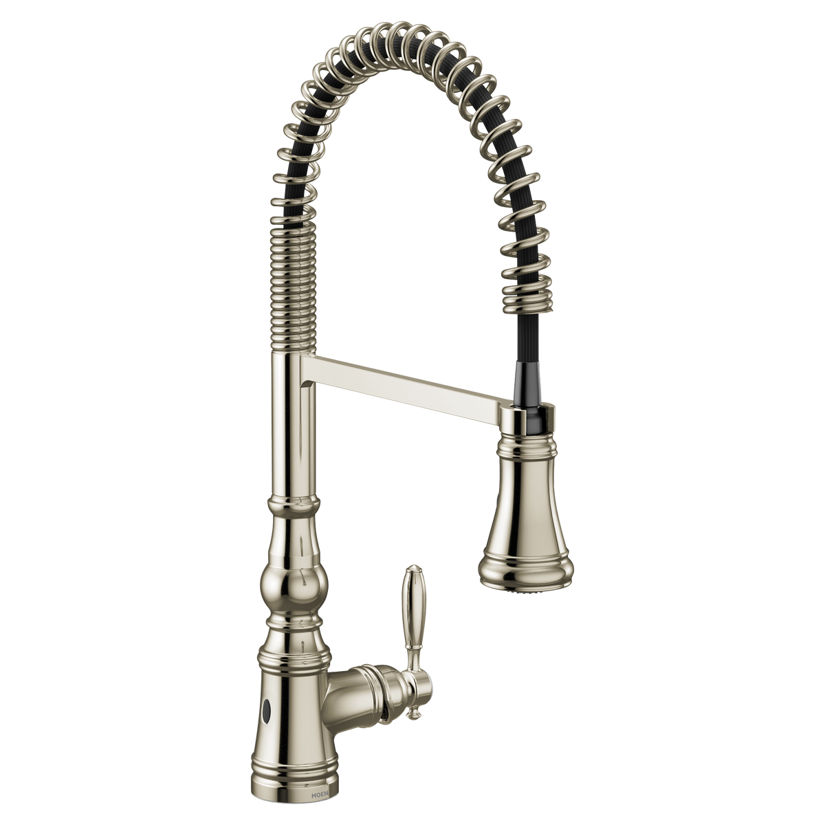Moen Weymouth MotionSense Wave Single-Handle High-Arc Single-Sensor Pulldown Kitchen Faucet S73104EW in Polished Nickel (S73104EWNL)