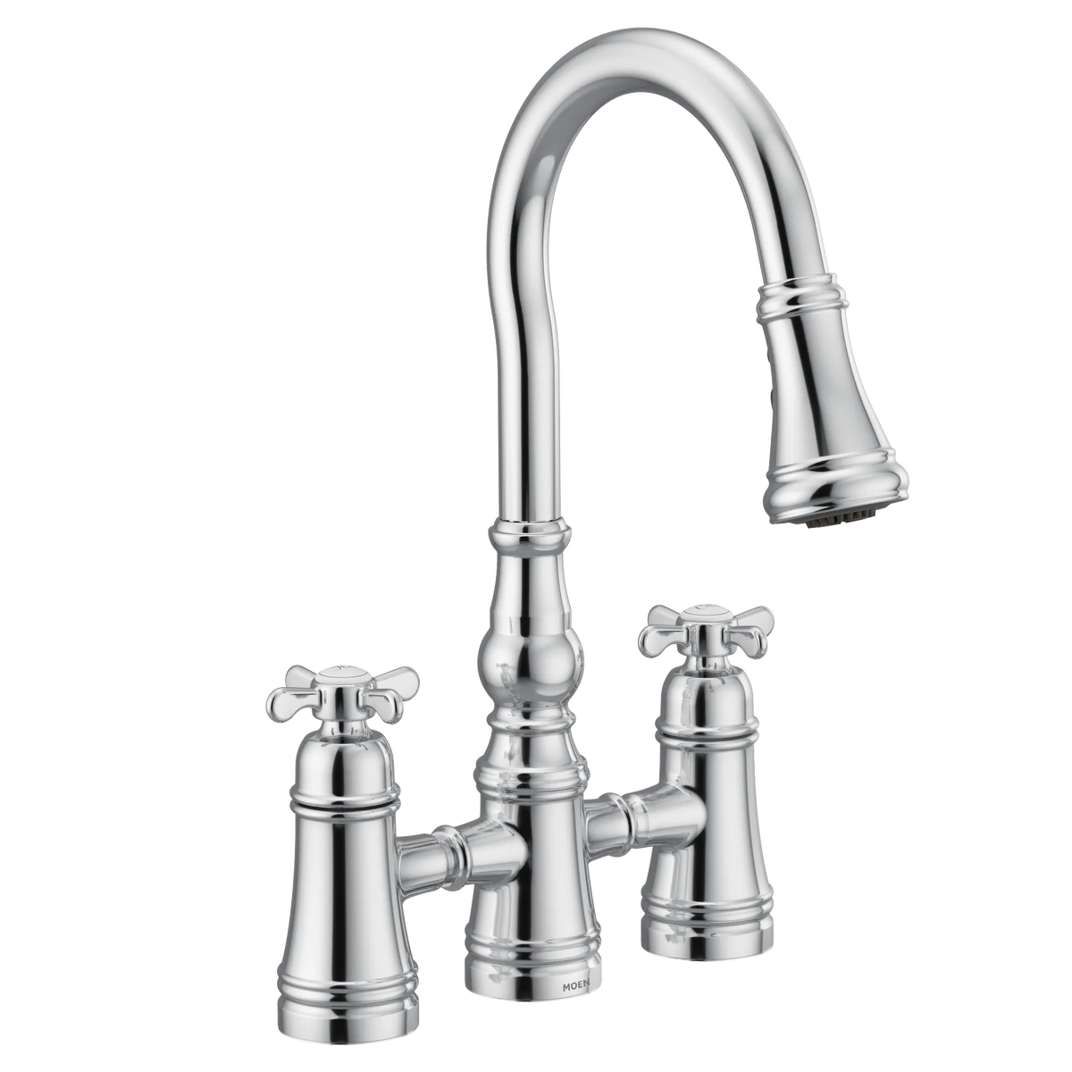 Moen Weymouth Two-Handle High-Arc Pulldown Kitchen Faucet S73204 in Chrome (S73204) - view 2