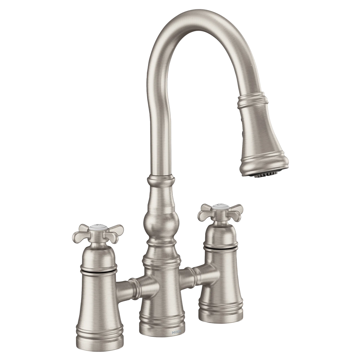 Moen Weymouth Two-Handle High-Arc Pulldown Kitchen Faucet S73204 in Spot Resist Stainless (S73204SRS) - view 8
