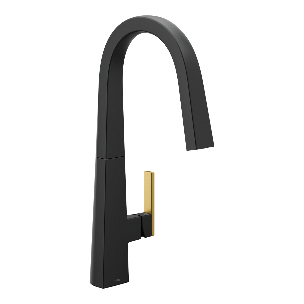 Moen Nio Single-Handle High-Arc Pulldown Kitchen Faucet S75005 in Matte Black (S75005BL)