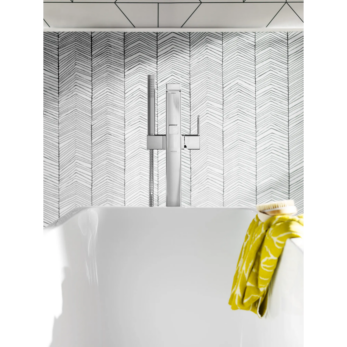 Moen 90 Degree Single-Handle Tub Filler With Hand Shower S905 in Chrome (S905) - view 2