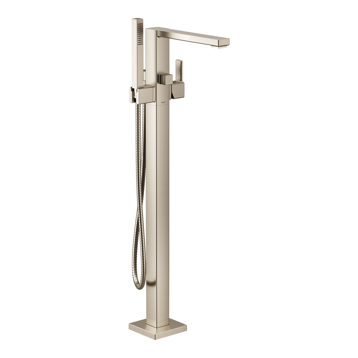 Moen 90 Degree Single-Handle Tub Filler With Hand Shower S905 in Brushed Nickel (S905BN)