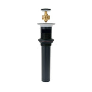 Stylish Pop-Up Bathroom Sink Drain with Overflow Matte Black D-700N