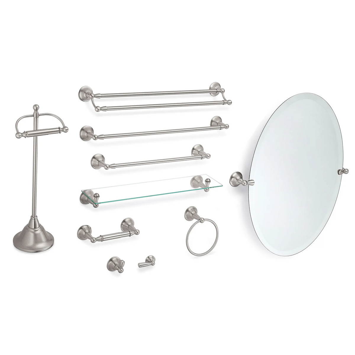 Moen Sage 24" Double Towel Bar DN6822 in Brushed Nickel (DN6822BN) - view 4