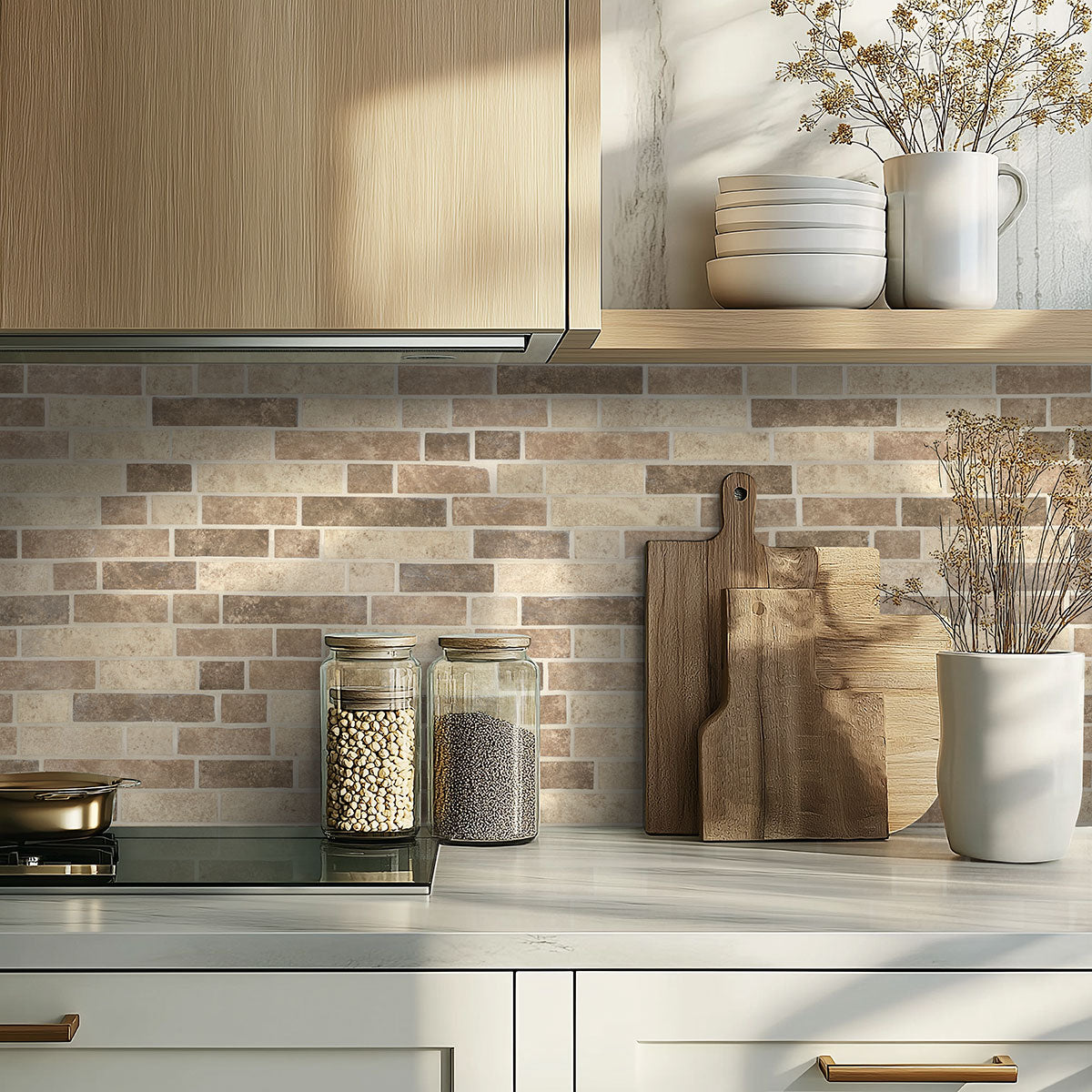 MSI Sandhills Interlocking Glass mosaic (SMOT-GLSIL-SAND6MM) – MSI room scene (kitchen)