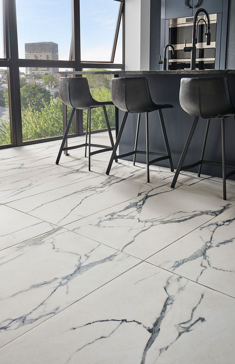 MSI Savoy Azula 24 x 48 Polished Porcelain tile (NSAVAZU2448P) – MSI room scene