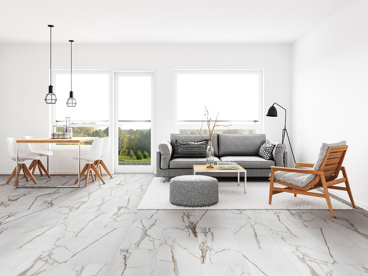 MSI Savoy Crema 3 x 24 Polished Porcelain trim (NSAVCRE3X24BNP) – MSI room scene