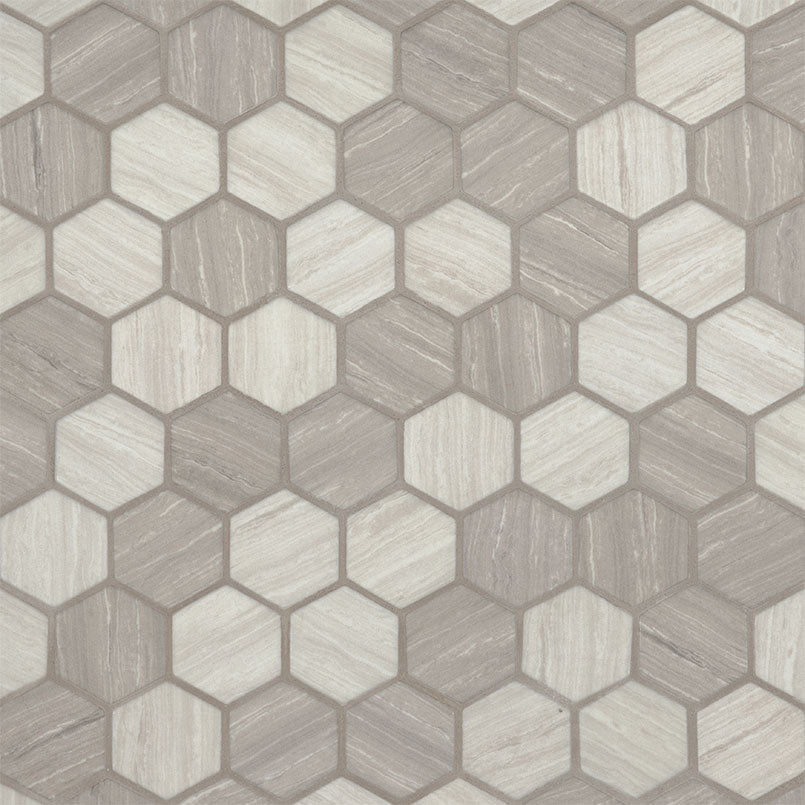 MSI Silva Oak 2" Hexagon Glass mosaic (SMOT-GLS-SILVA6MM) – MSI product image
