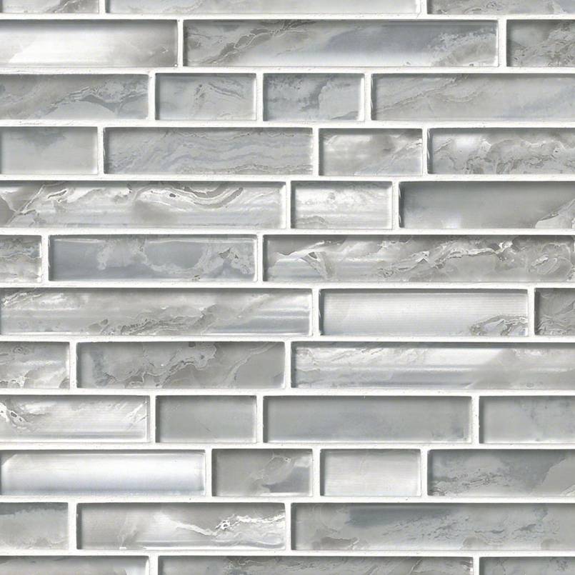 MSI Silver Canvas Interlocking Pattern Glass mosaic (SMOT-GLSIL-SILCAN8MM) – MSI product image