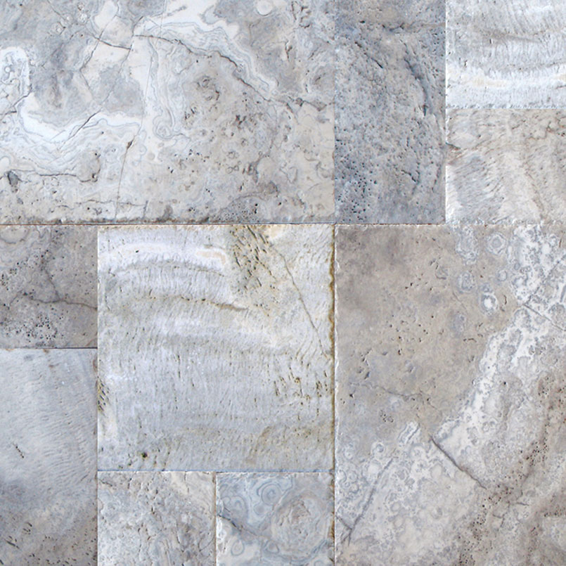 MSI Silver Travertine Tumbled Travertine tile (TTSIL-PAT-TUM) – MSI product image