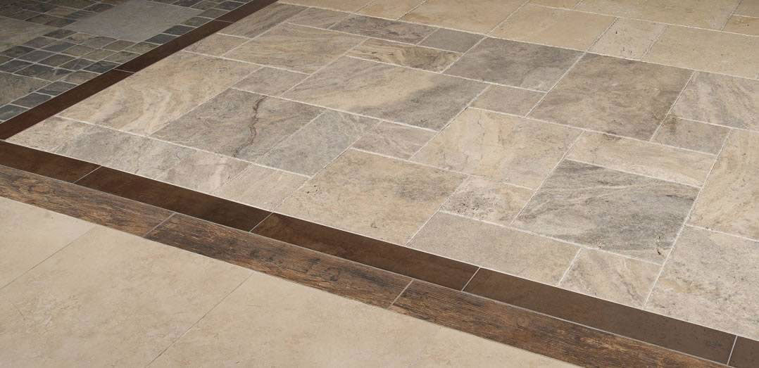 MSI Silver Travertine Honed Unfilled Chiseled Brushed Travertine tile (TTSIL-PAT-HUCB) – MSI room scene