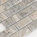 MSI Silver Travertine 2 x 4 Honed Travertine mosaic (SMOT-SILTRA-2X4HB) – MSI product image