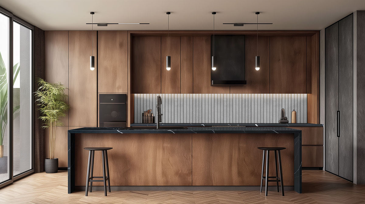 MSI Sinfonia Hip Hop Ceniza 6 x 16 Matte Porcelain tile (NWGSINHIPCEN6X16) – MSI room scene (kitchen)