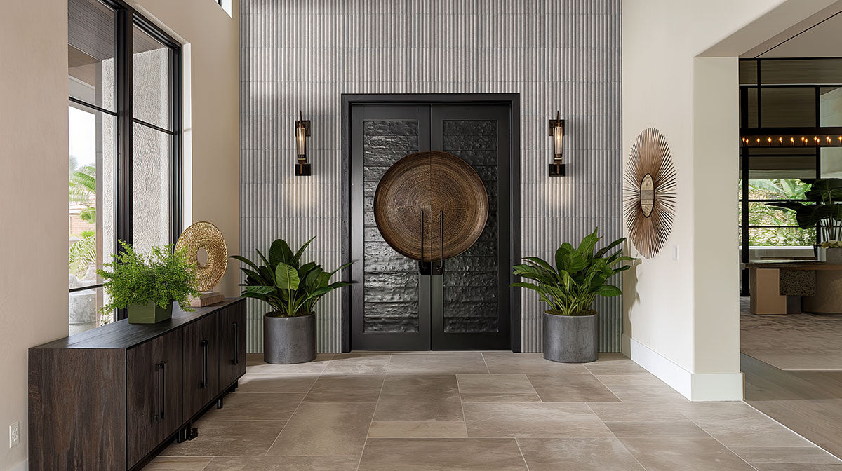 MSI Sinfonia Piano Ceniza 4.5 x 9 Matte Porcelain tile (NWGSINPIACEN4.5X9) – MSI room scene (entryway)