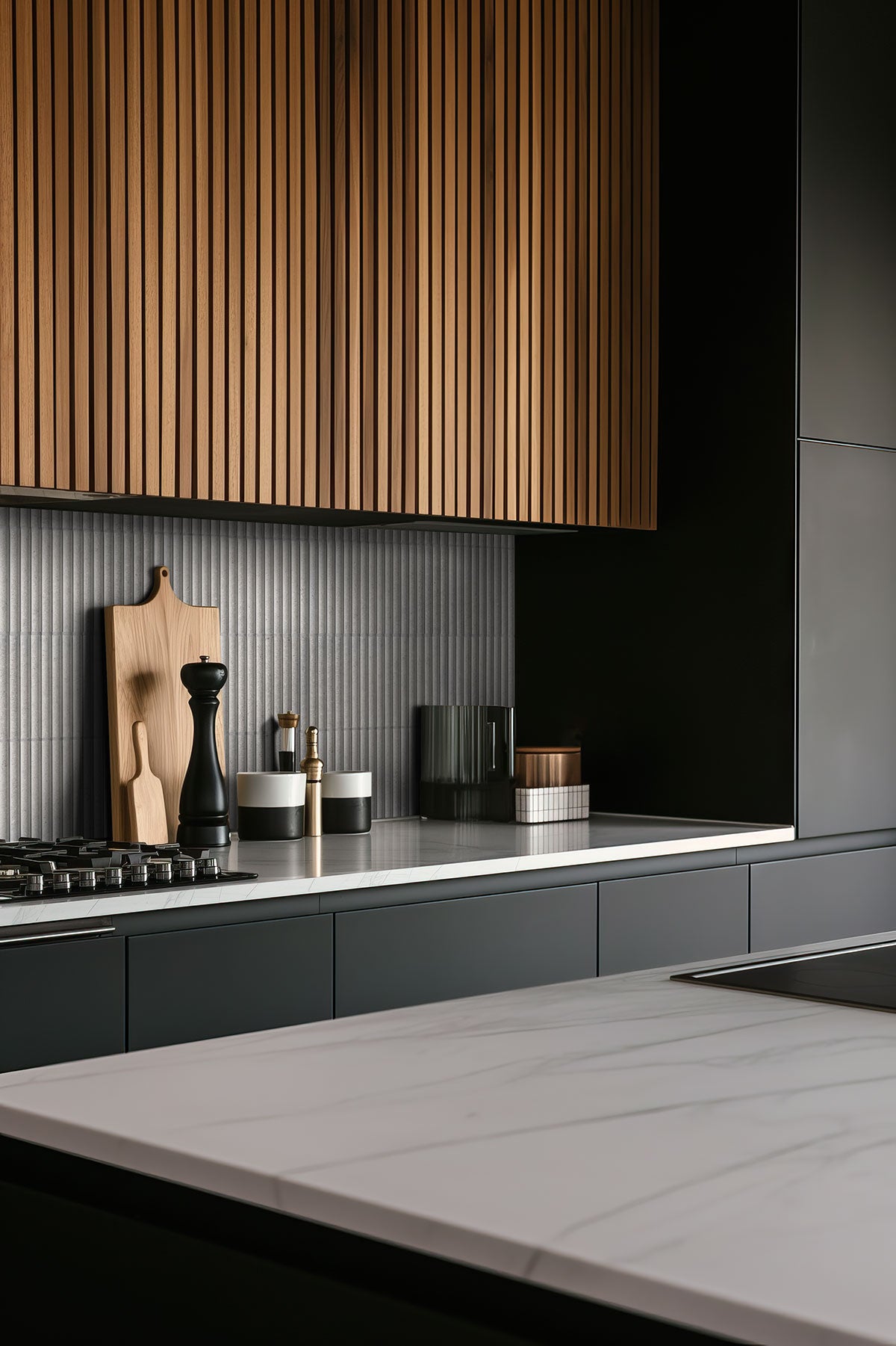 MSI Sinfonia Piano Ceniza 4.5 x 9 Matte Porcelain tile (NWGSINPIACEN4.5X9) – MSI room scene (kitchen)