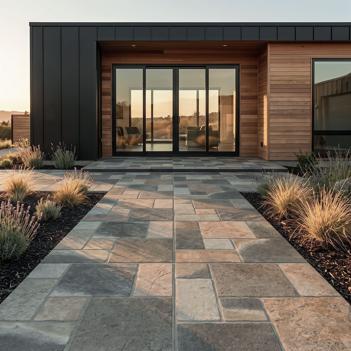 MSI Marlu Slate Mix 18 x 18 Matte Porcelain tile (NWGMARSLAMIX1818) – MSI room scene