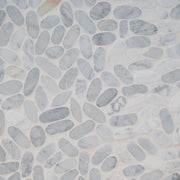MSI Sliced Carrara White Pebble Tumbled Marble mosaic (SMOT-PEB-CAR) – MSI product image