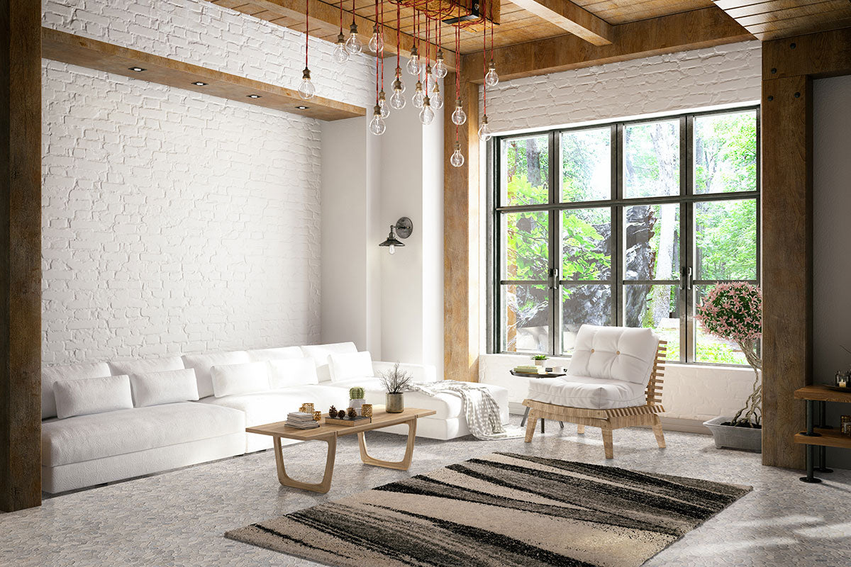 MSI Sliced Pebble Ash Tumbled Marble mosaic (SMOT-PEB-ASH) – MSI room scene