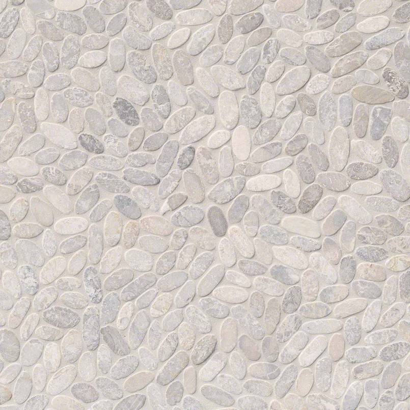 MSI Sliced Pebble Ash Tumbled Marble mosaic (SMOT-PEB-ASH) – MSI product image