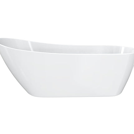 Soca 67 x 29 Acrylic Freestanding Oval End Drain Bathtub in White - Plumbing Market