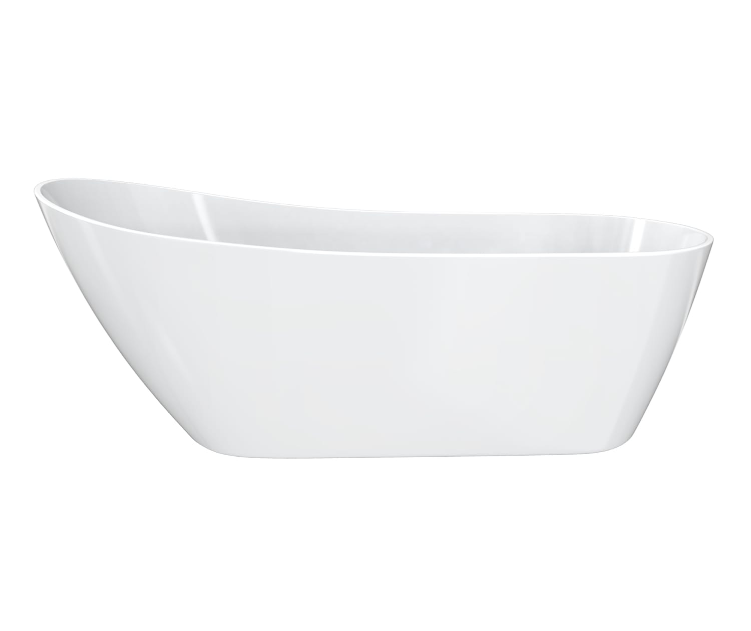 Soca 67 x 29 Acrylic Freestanding Oval End Drain Bathtub in White - Plumbing Market