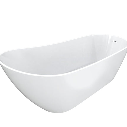 Soca 67 x 29 Acrylic Freestanding Oval End Drain Bathtub in White - Plumbing Market