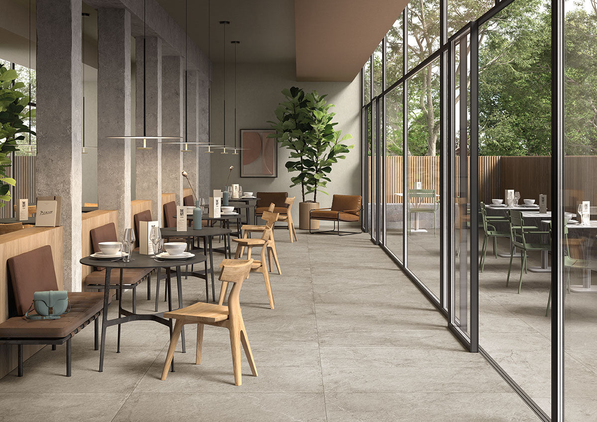 MSI Soreno Taupe 24 x 24 Matte Porcelain paver (LPAVNSORTAU2424) – MSI room scene