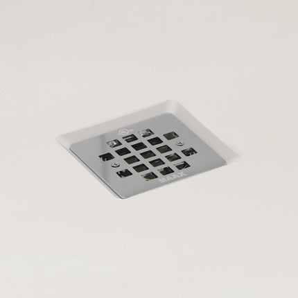 B3Square 4836 Acrylic Alcove Shower Base in White with Center Drain - Plumbing Market