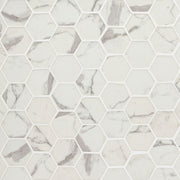 MSI Statuario Celano 2" Hexagon Glass mosaic (SMOT-GLS-STACEL6MM) – MSI product image