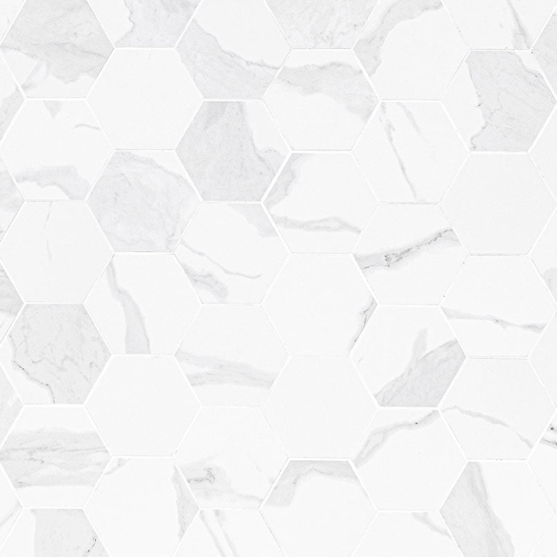 MSI Eden Statuary 3 x 3 Matte Porcelain mosaic (NEDESTA3X3HEX) – MSI product image