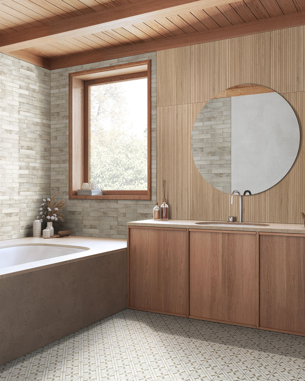 MSI Stella Biscotti 2 x 10 Glossy Porcelain tile (NSTEBIS2X10G) – MSI room scene (bathroom)