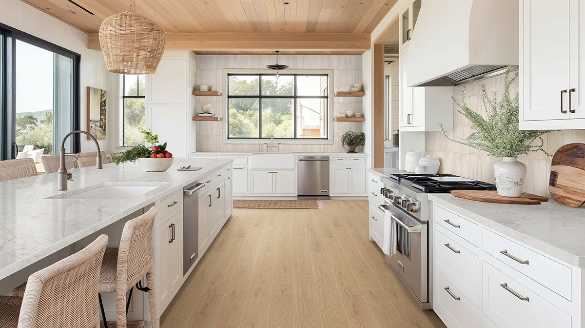 MSI Stella Biscotti 2 x 10 Glossy Porcelain tile (NSTEBIS2X10G) – MSI room scene (kitchen)