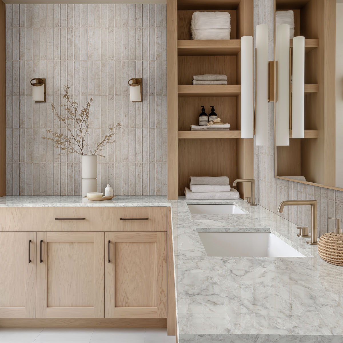 MSI Stella Biscotti 2 x 10 Glossy Porcelain tile (NSTEBIS2X10G) – MSI room scene (kitchen)