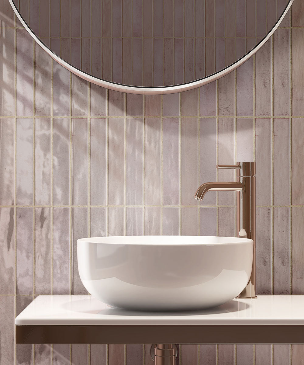 MSI Stella Blush 2 x 10 Glossy Porcelain tile (NSTEBLU2X10G) – MSI room scene