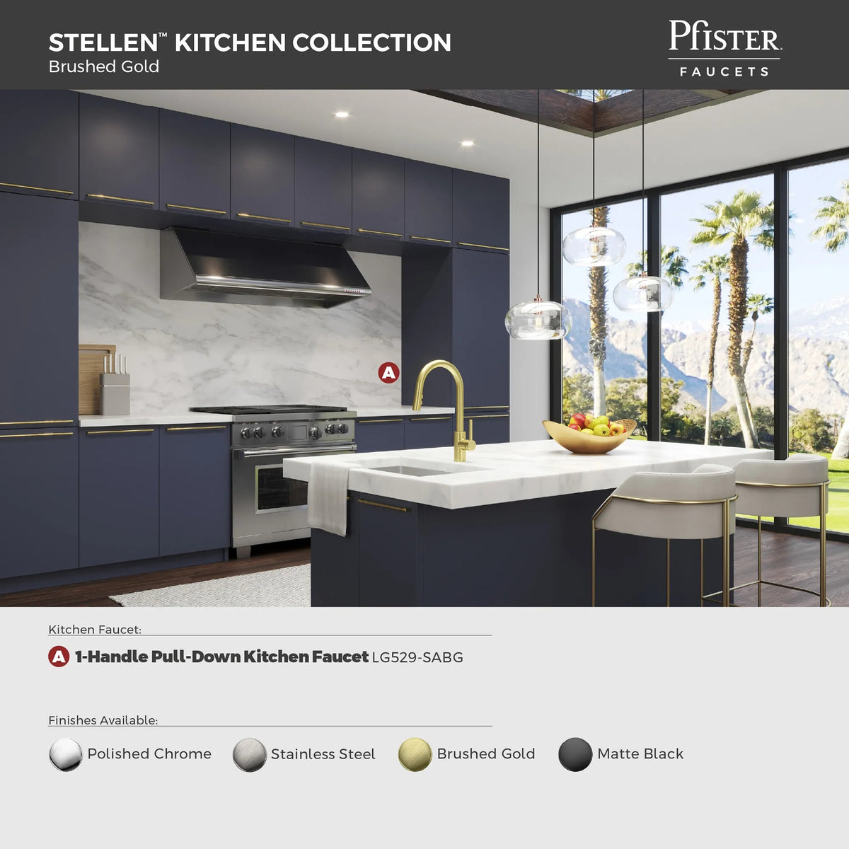 Pfister LG529-SABG Brushed Gold - detail 1