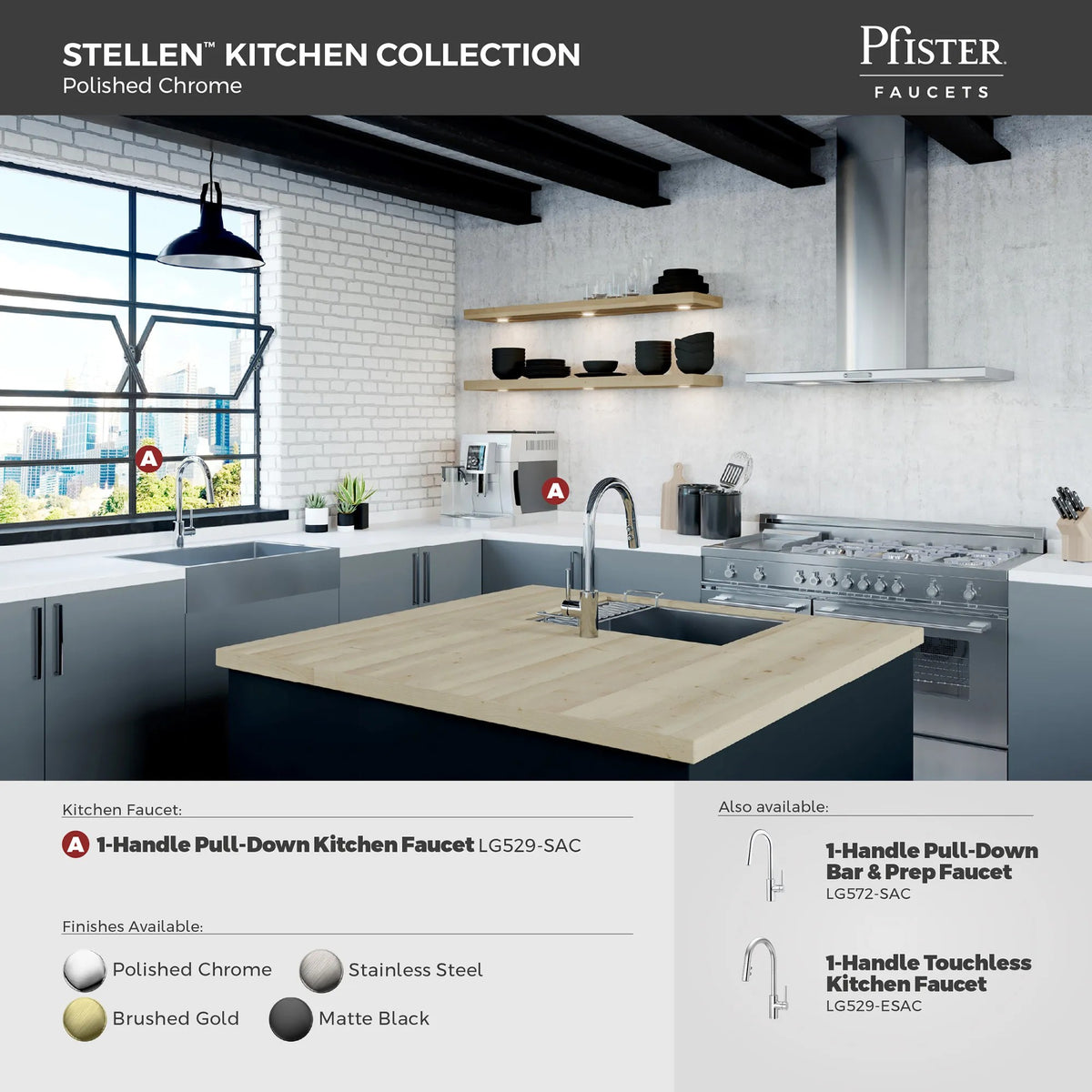 Pfister LG529-SAC Polished Chrome - detail 1