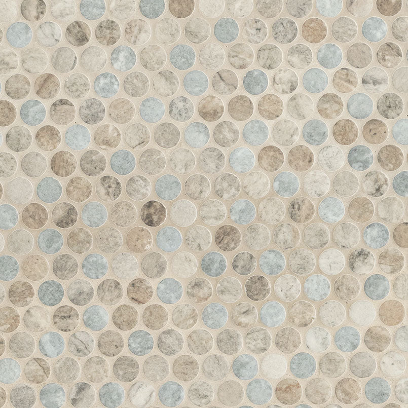 MSI Stonella Penny Round Glass mosaic (SMOT-GLS-PENRD-STNELA6MM) – MSI product image