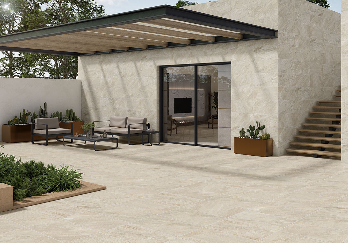 MSI Traktion Stowe Desert Amber 24 x 48 Matte Porcelain tile (NSTODESAMB2448) – MSI room scene