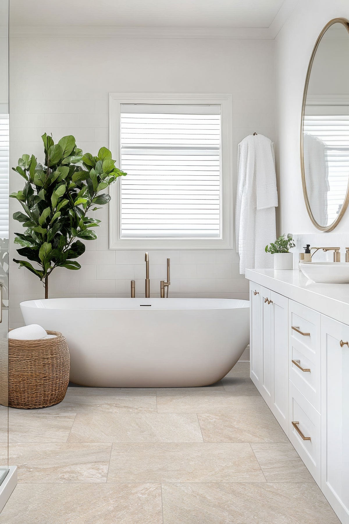 MSI Traktion Stowe Desert Amber 15 x 30 Matte Porcelain tile (NSTODESAMB1530) – MSI room scene (bathroom)
